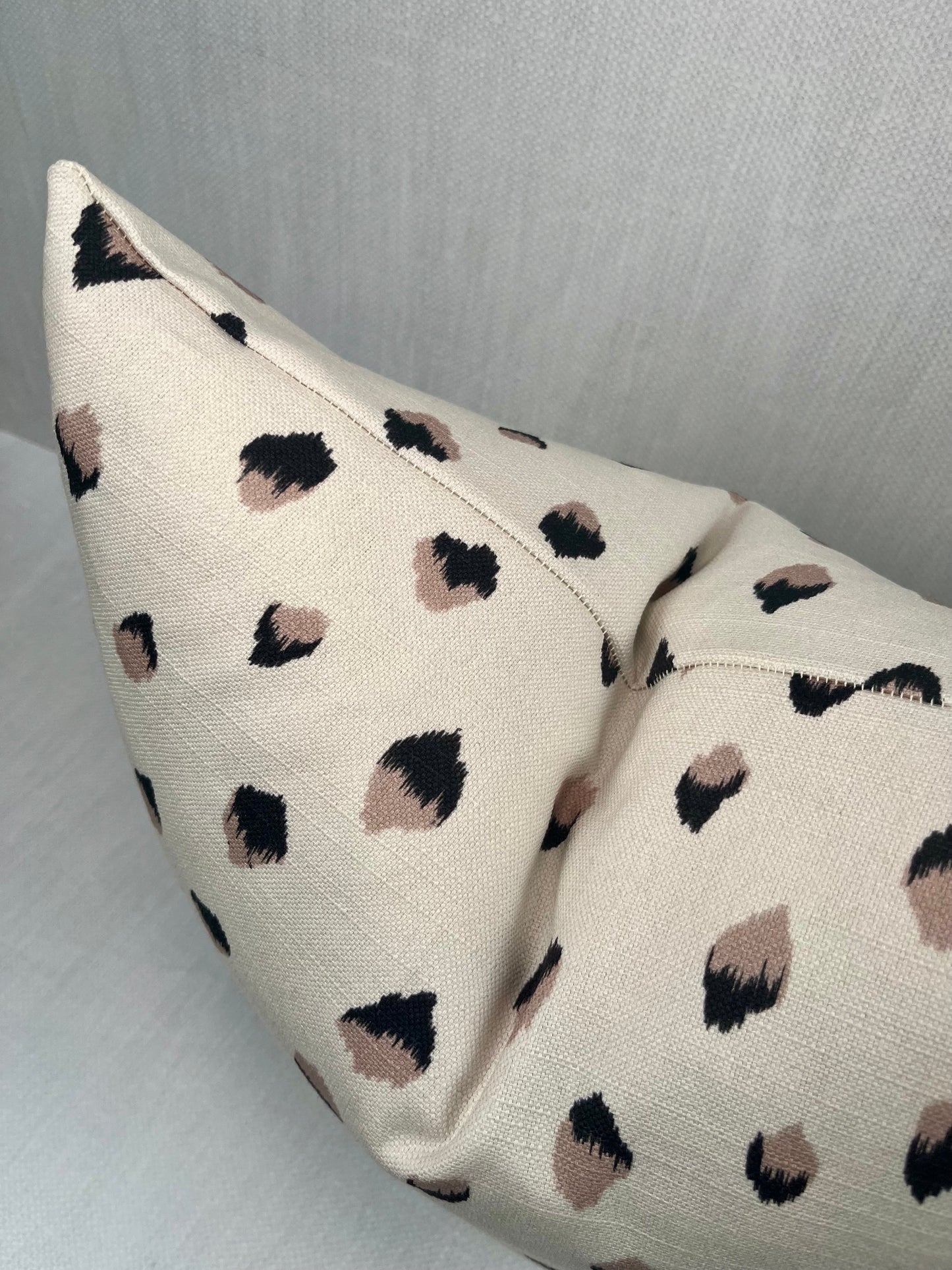 Chloe Taupe / Black Abstract Dots Pillow Cover