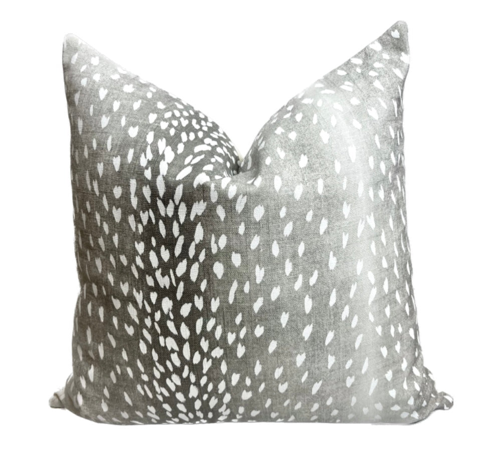 Bailey Grey and White Antelope Pillow Cover