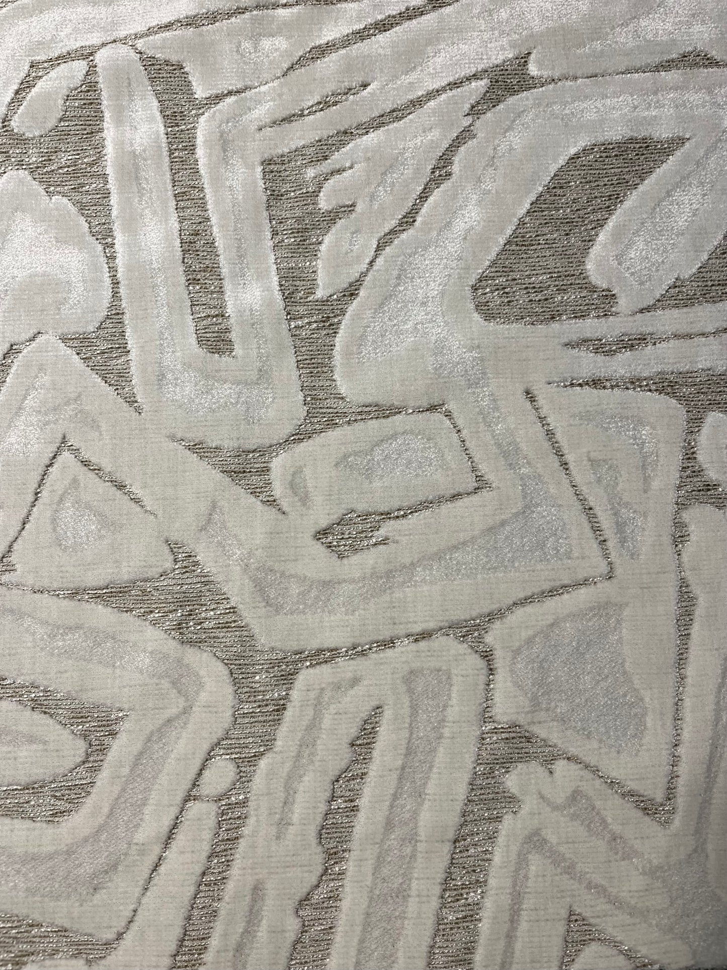 Henley Natural Velvet Abstract Pillow Cover