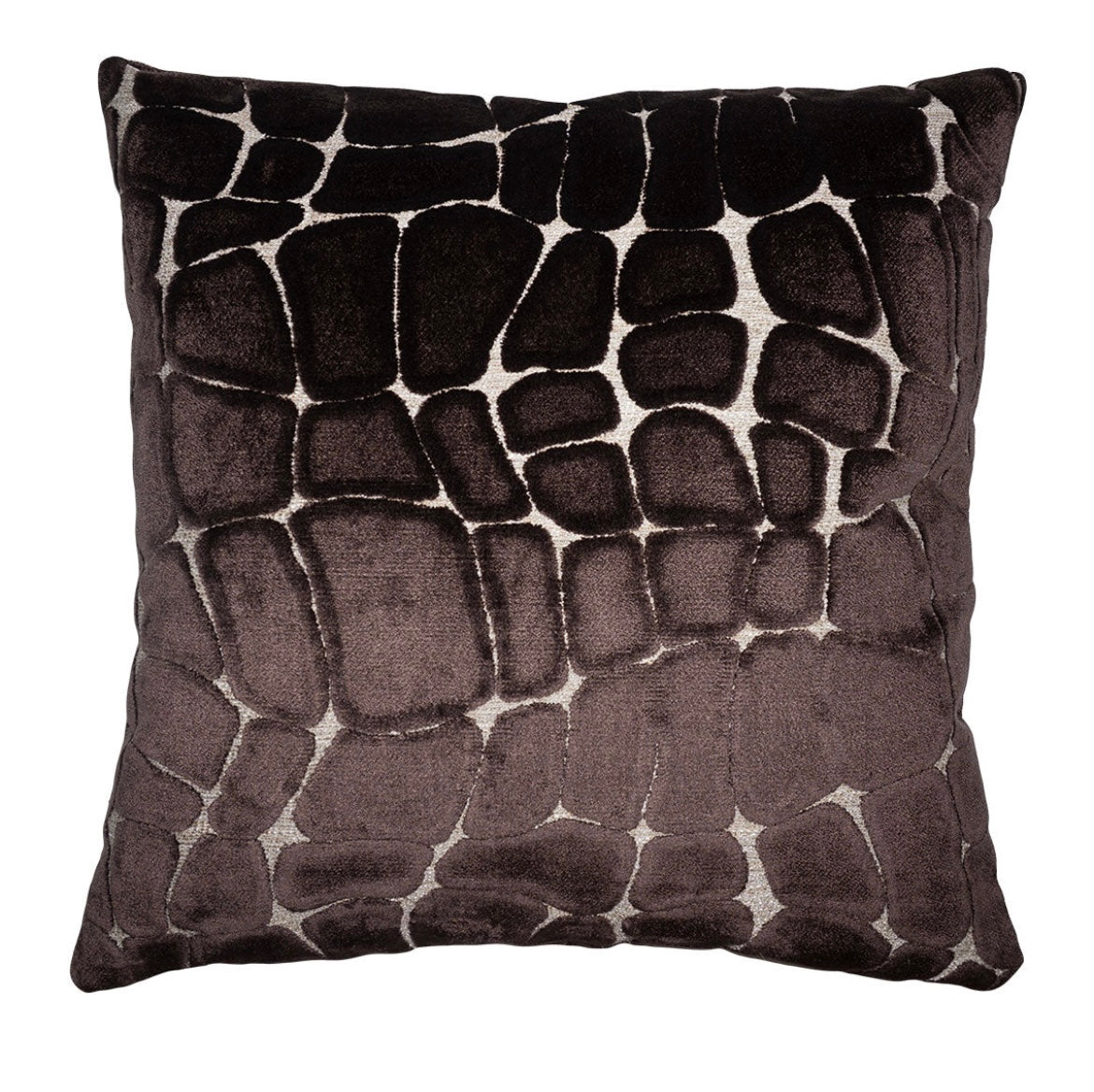 Savanna Brown Abstract Velvet Pillow Cover
