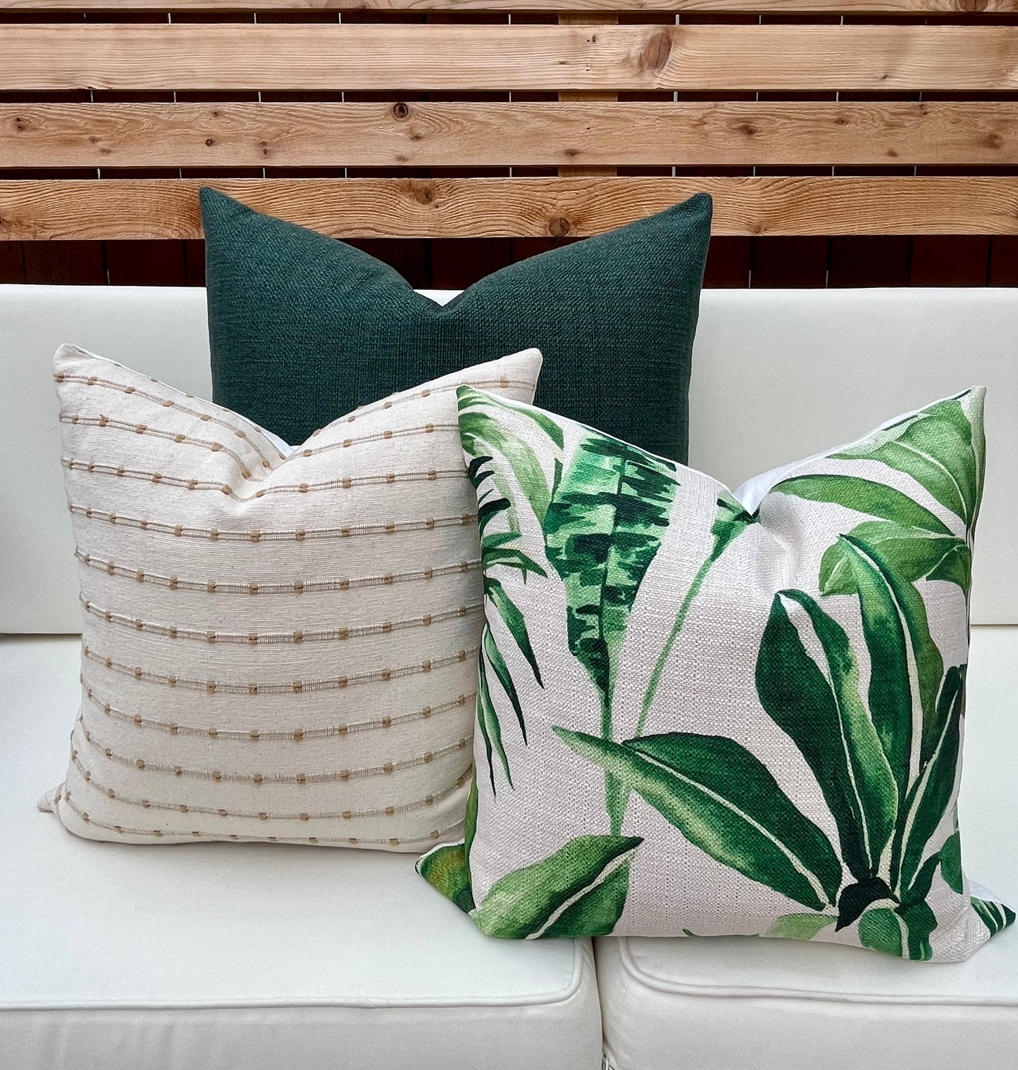 Ari Stripe Woven Pillow Cover - Natural Beige with Tan Stripe