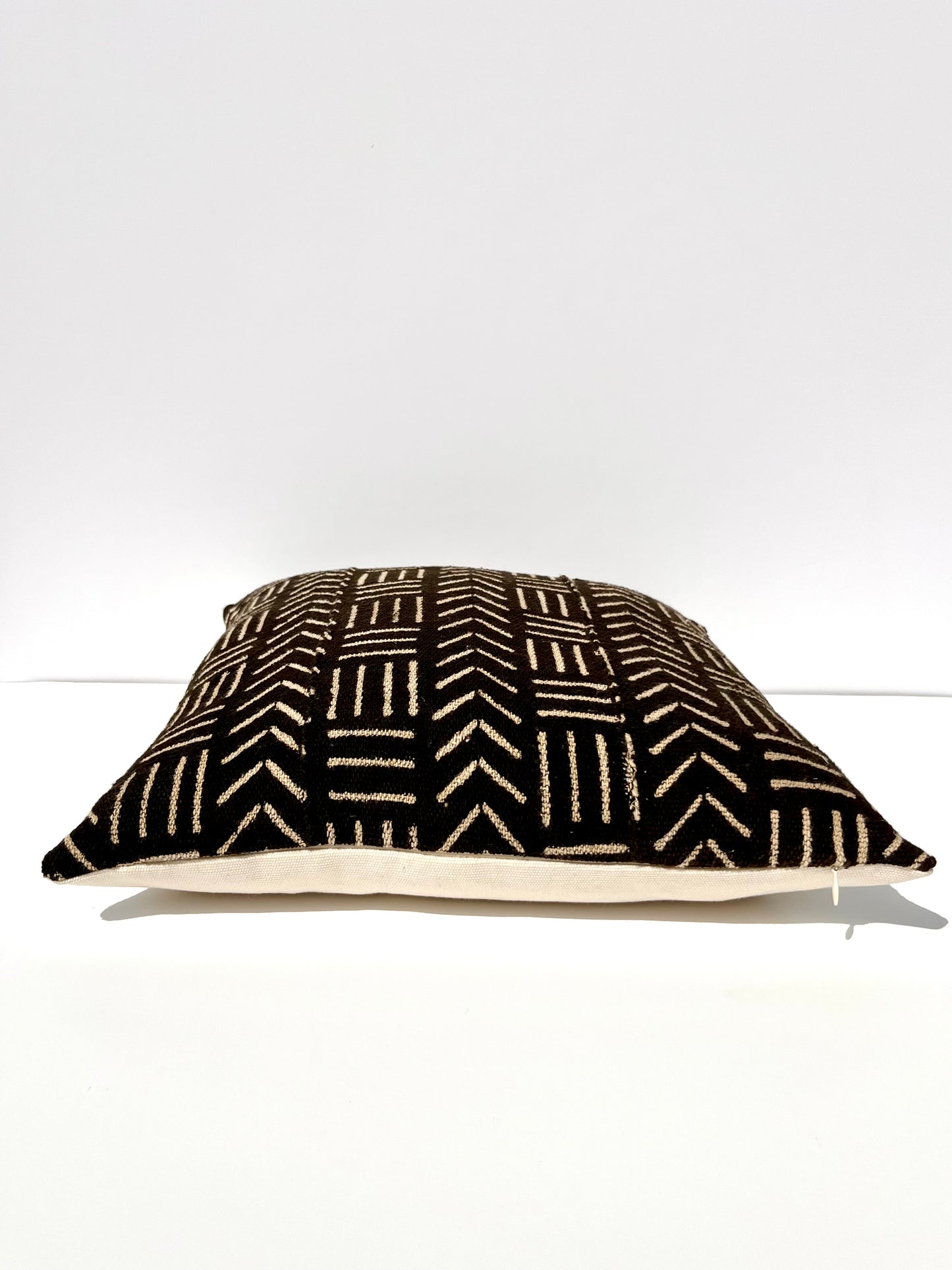 Mila Black and White Mudcloth Pillow Cover, Mali Geometric Print