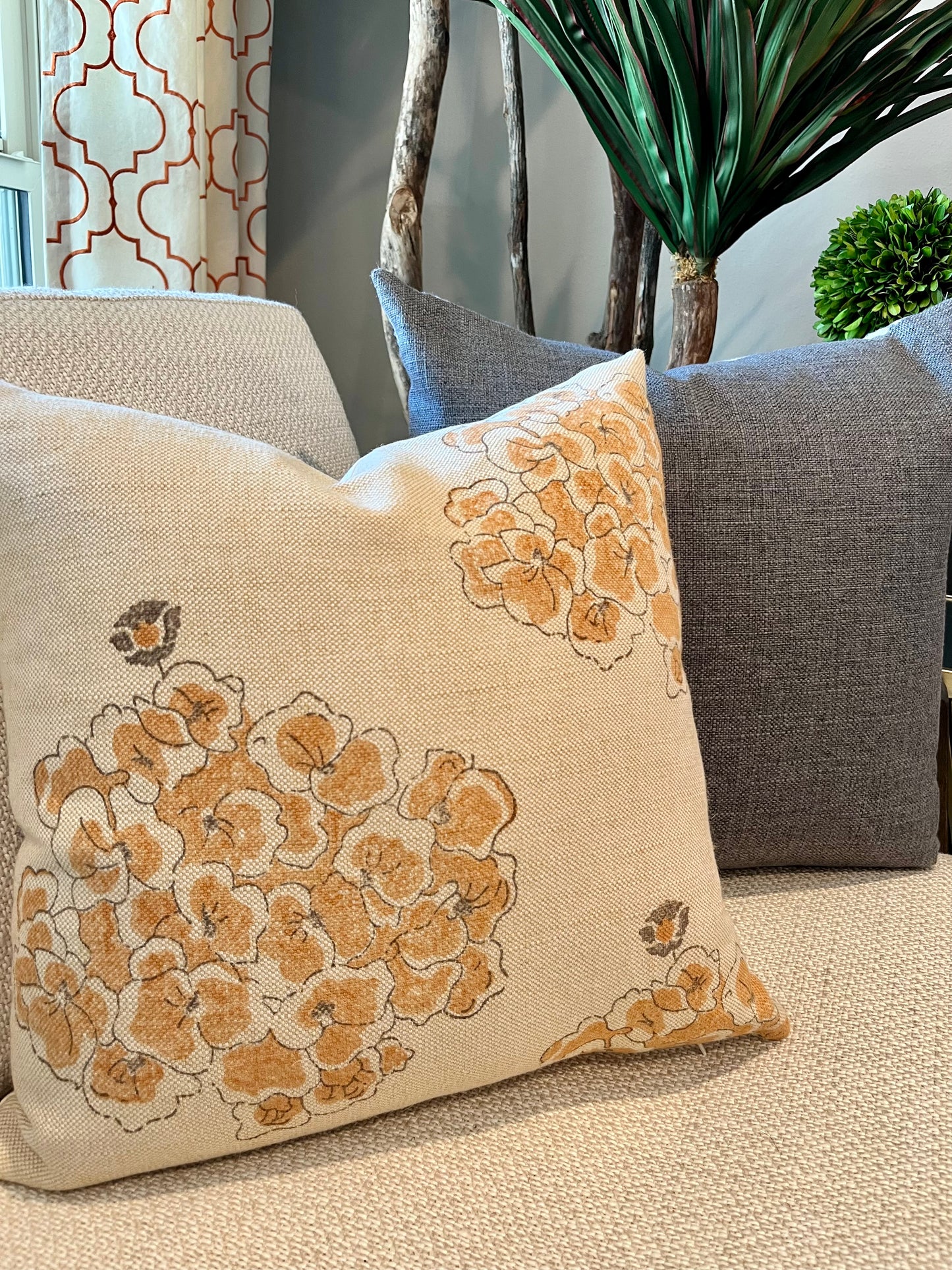 Wiseman Gray Woven Pillow Cover