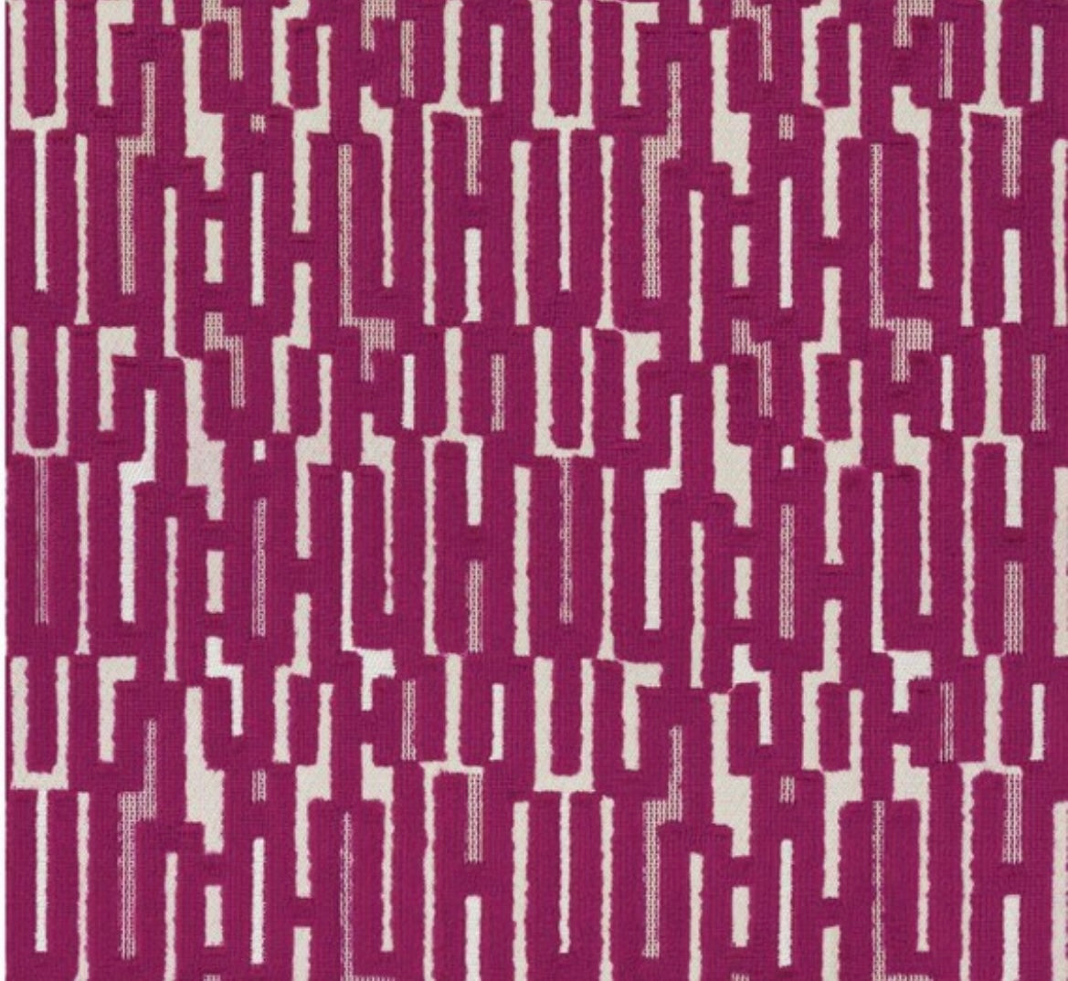 Emery Fuchsia Geometric Velvet Pillow Cover