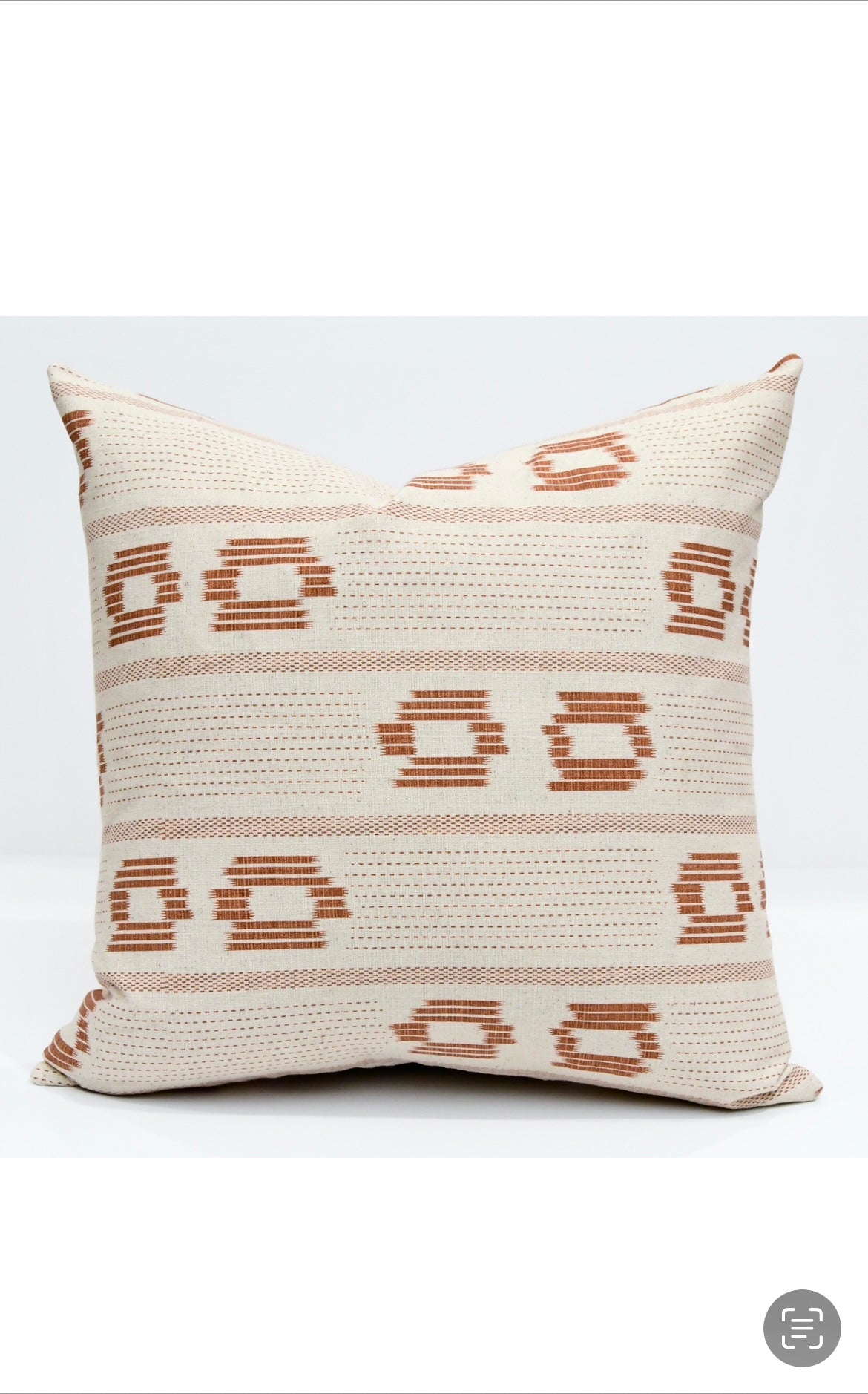 Nola Cream and Rust Double Circle Design on Ivory