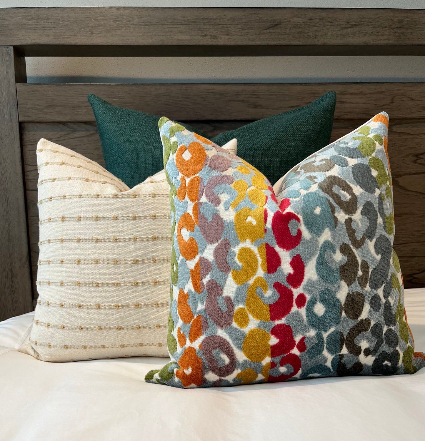 Ari Stripe Woven Pillow Cover - Natural Beige with Tan Stripe