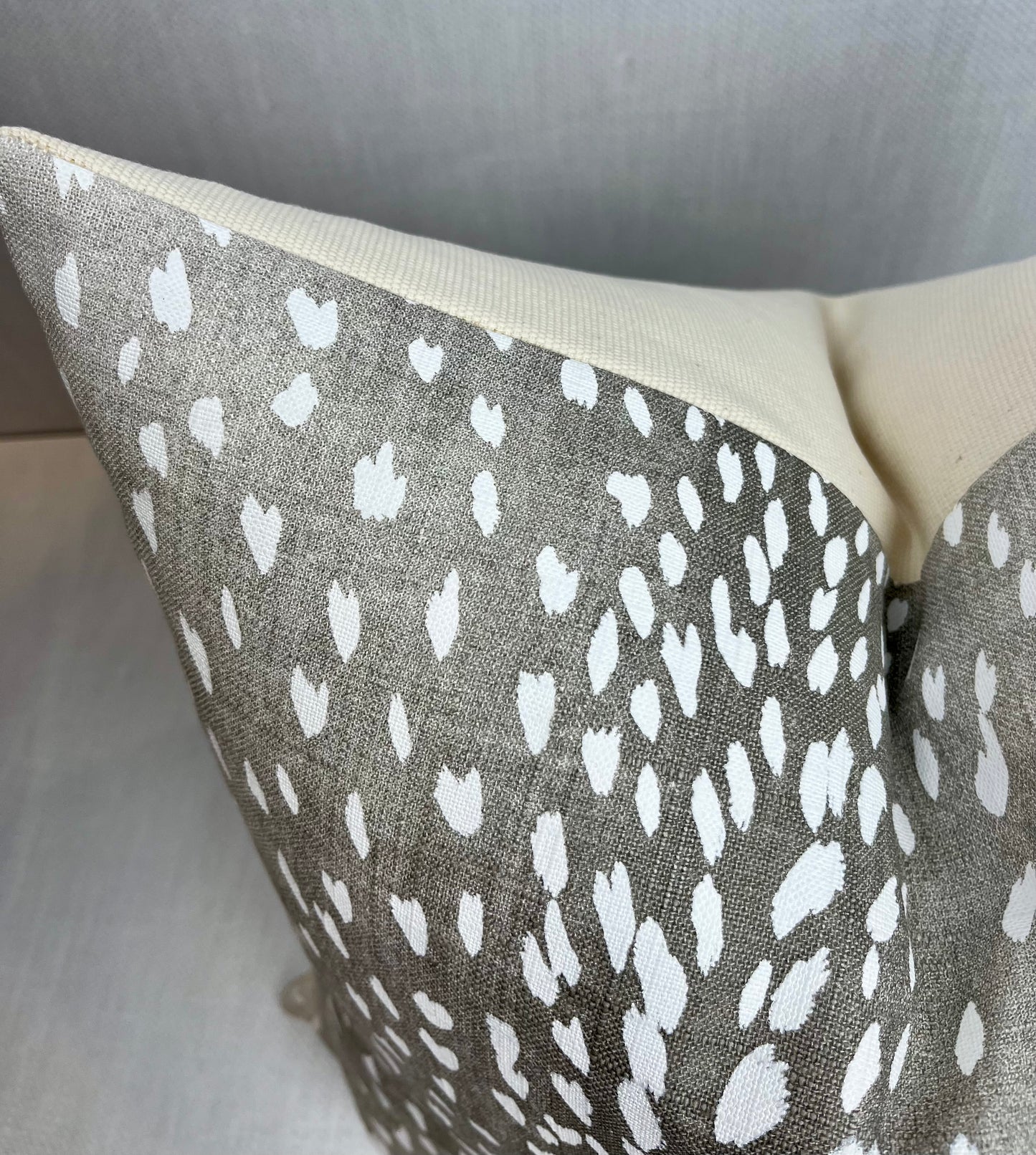 Bailey Grey and White Antelope Pillow Cover