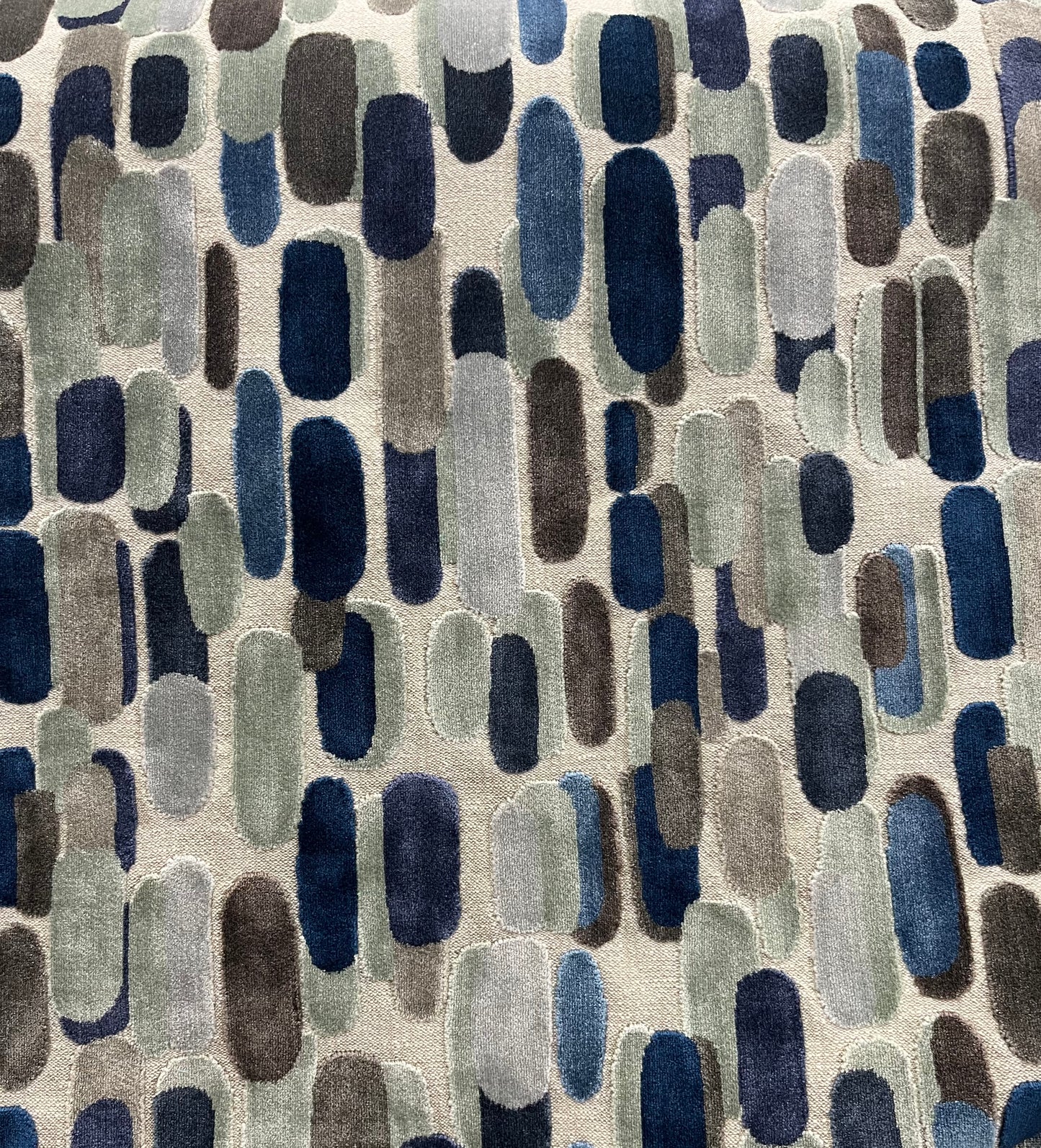 River Geometric Oval Pillow Cover