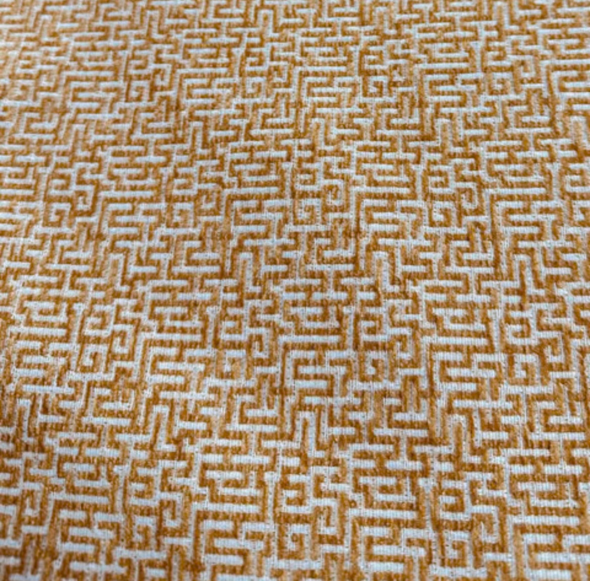 Rylee Gold and Cream Maze Chenille Pillow Cover