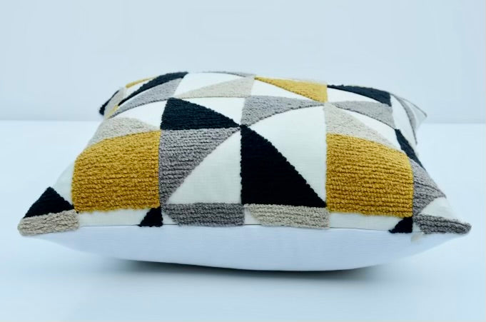 Harper Multicolored Triangles and Squares Pillow Cover
