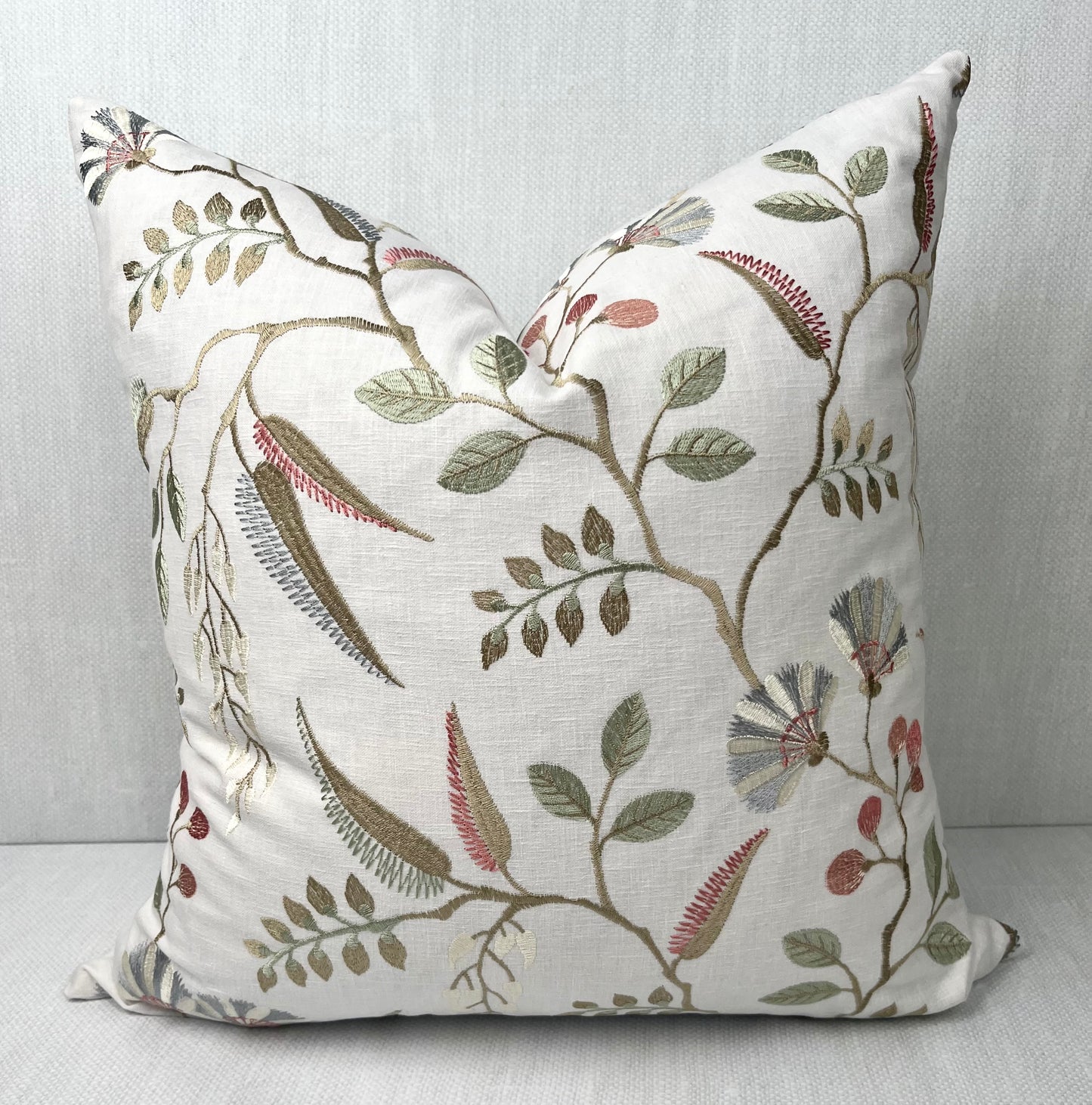 Delilah Floral Embroidered Pillow Cover