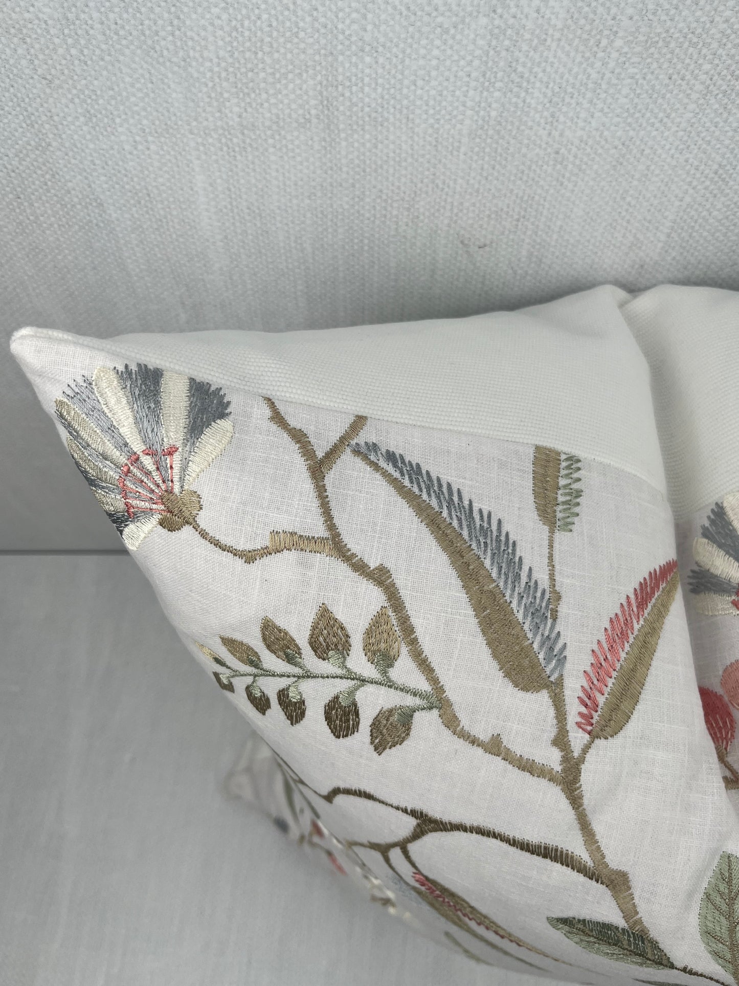 Delilah Floral Embroidered Pillow Cover