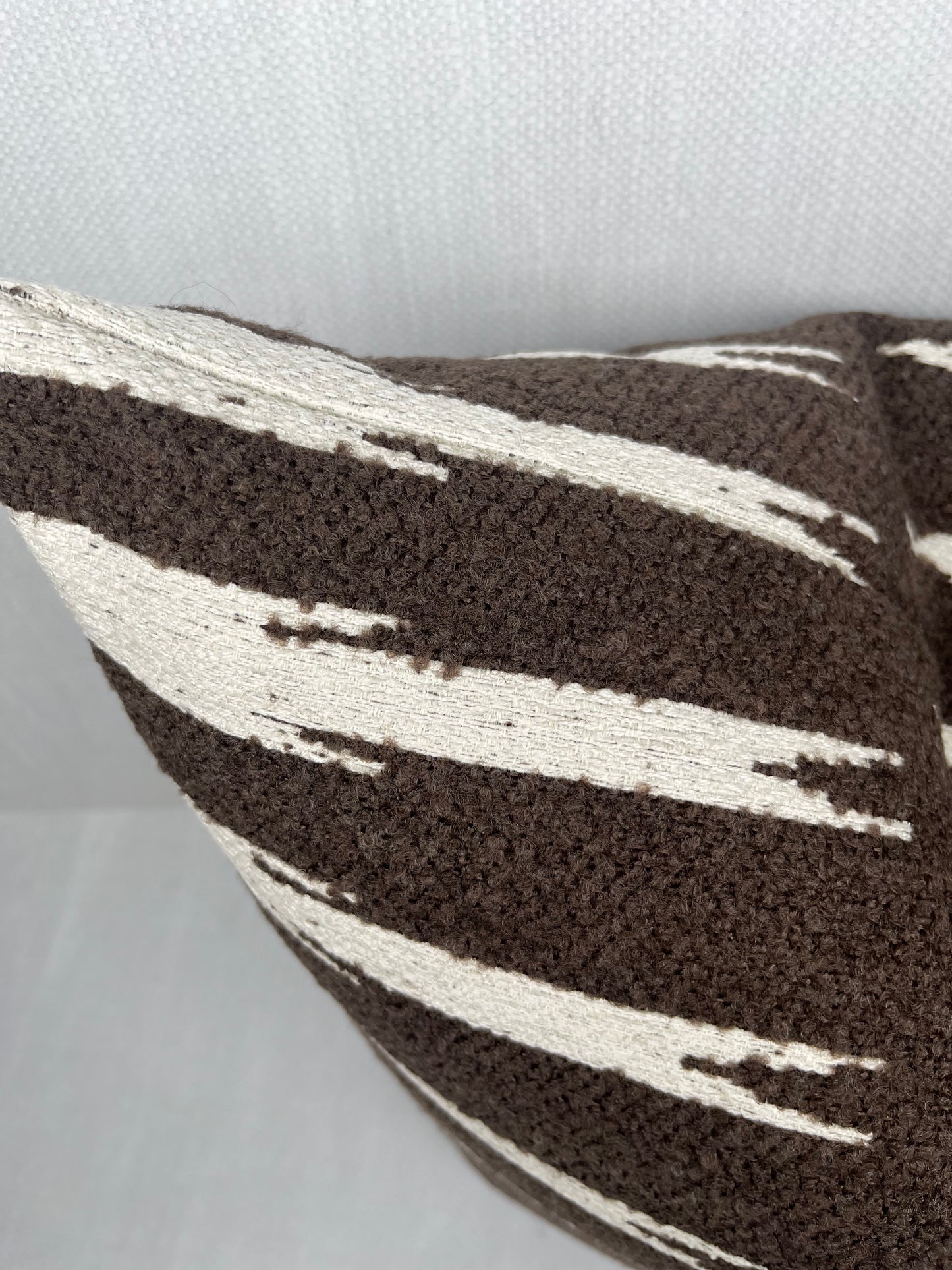Wyatt Brown and Cream Stripe Pillow Cover