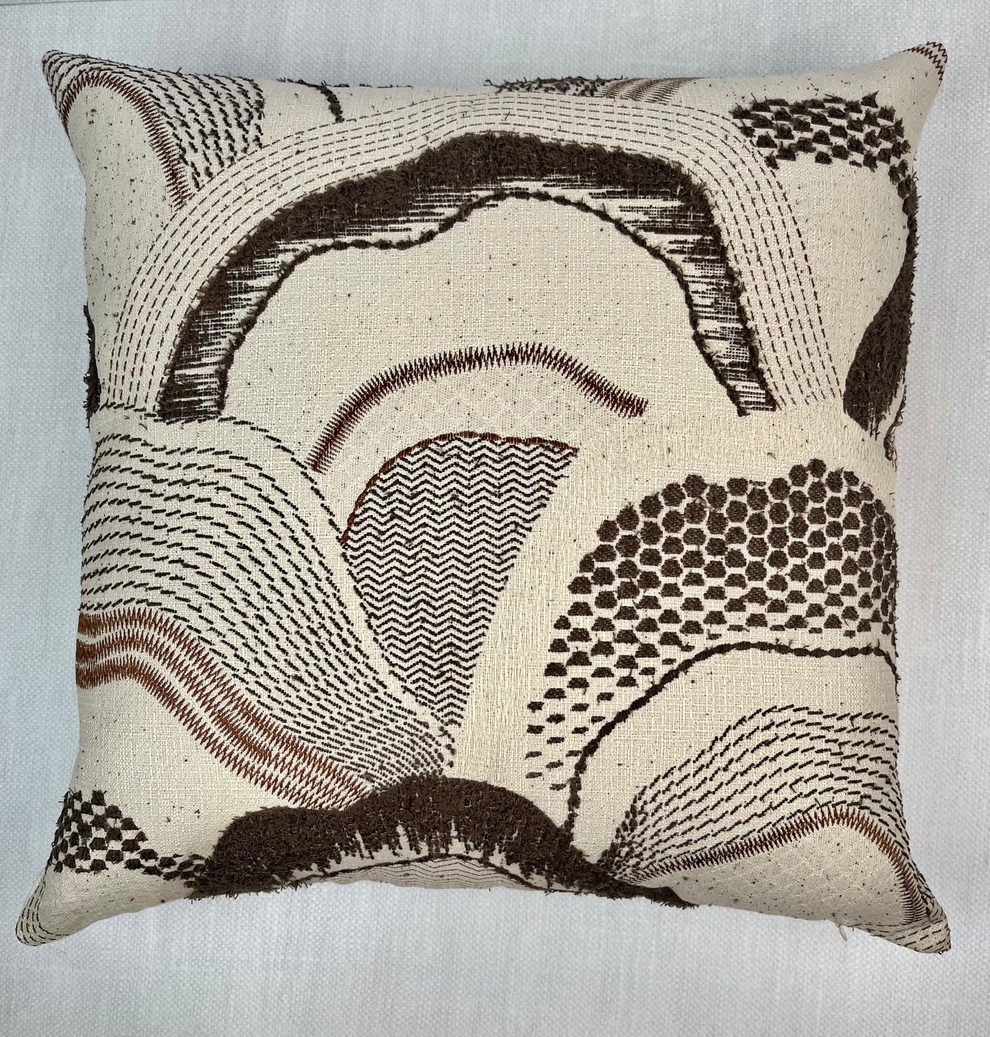 Montana Brown Abstract Landscape Throw Pillow Cover