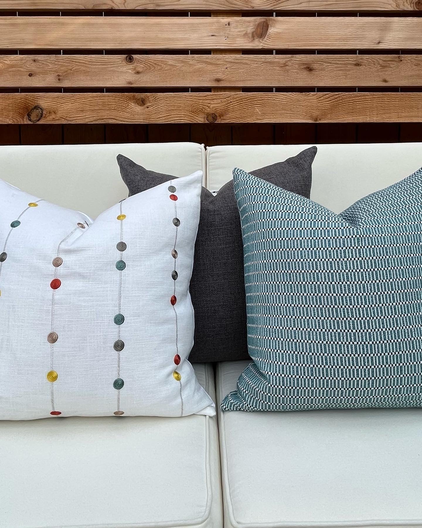 Haverton Aqua Woven Geometric Pillow Cover