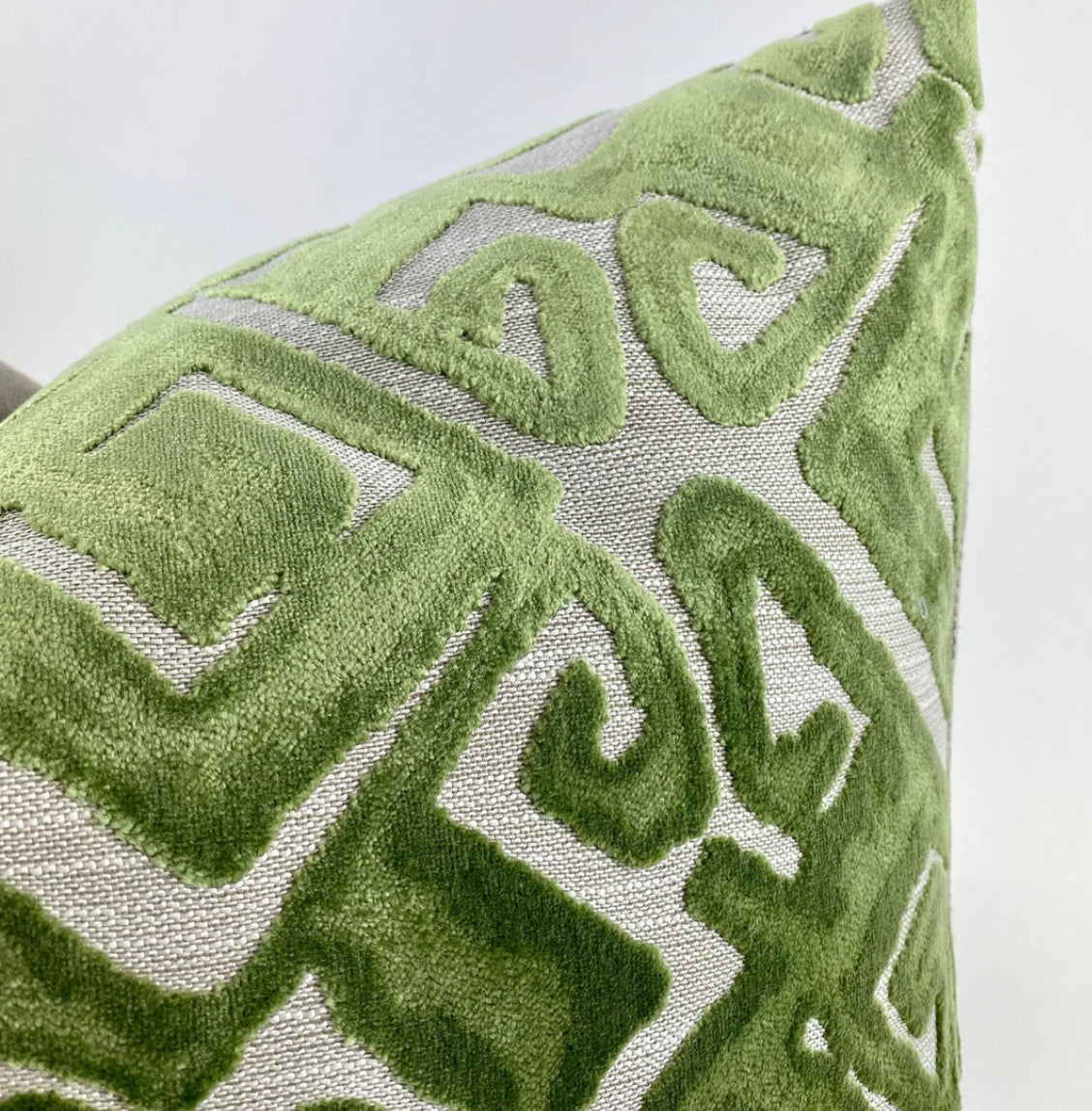 Oliver Green Geometric /Abstract Velvet Pillow Cover