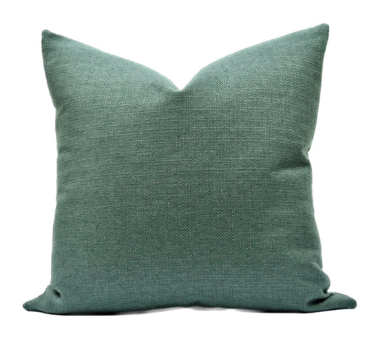Hunter Green Textured Woven Pillow Cover