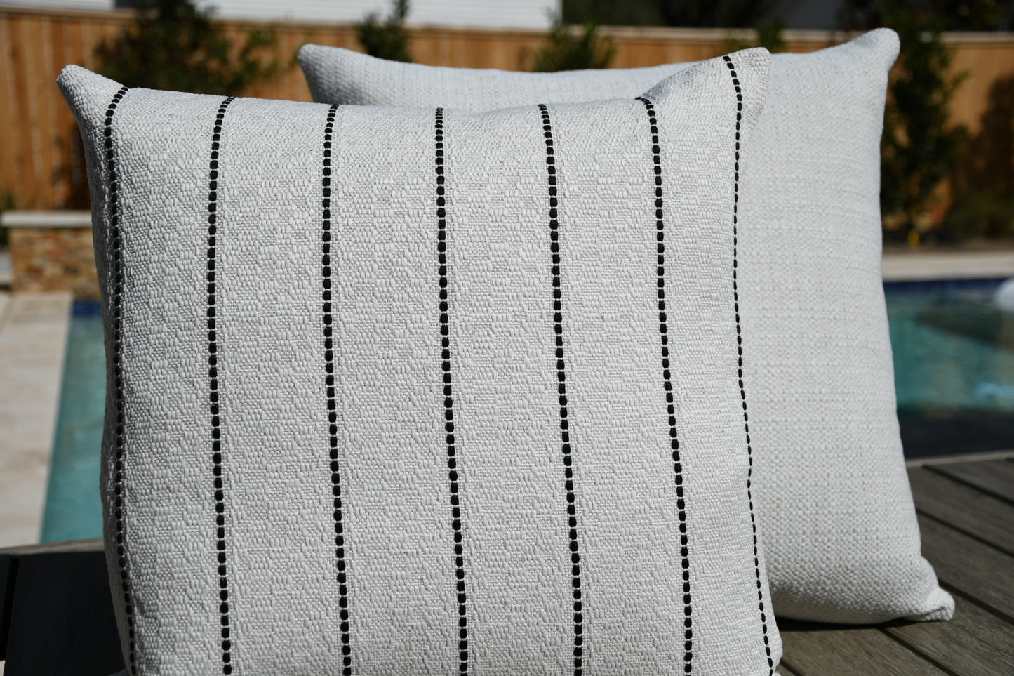 Kingston White and Black Stripe Pillow Cover