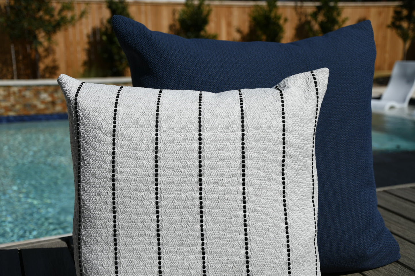 Kingston White and Black Stripe Pillow Cover