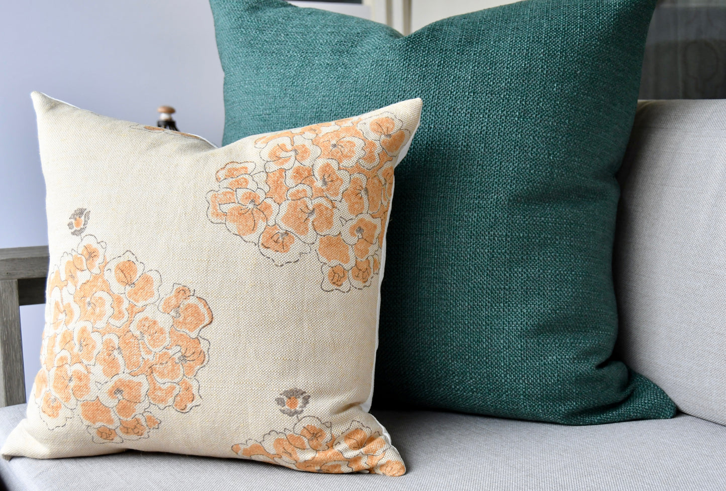 Hunter Green Textured Woven Pillow Cover