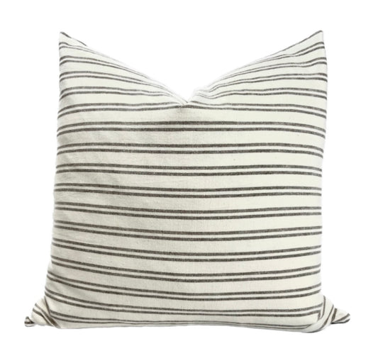 Sydney Brown and Cream Stripe Pillow Cover