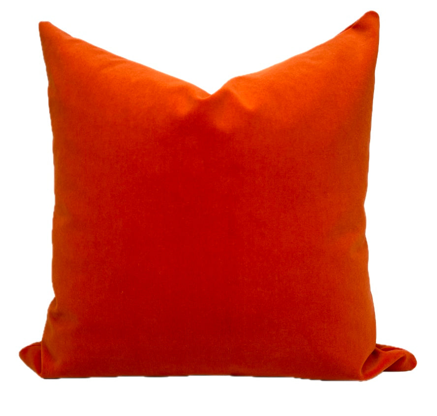 Marigold Orange Velvet Pillow Cover