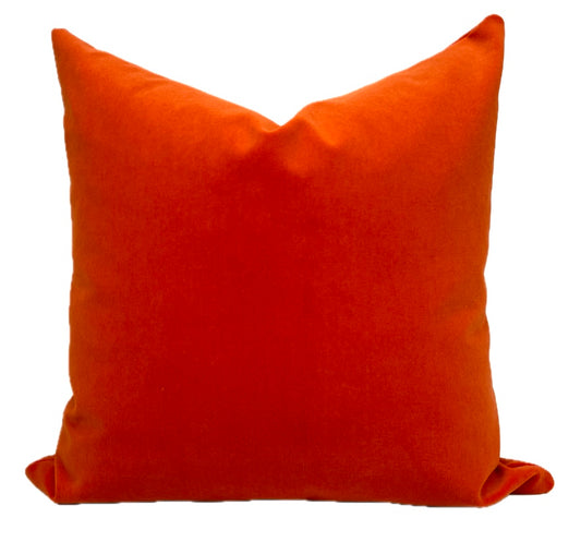 Marigold Orange Velvet Pillow Cover
