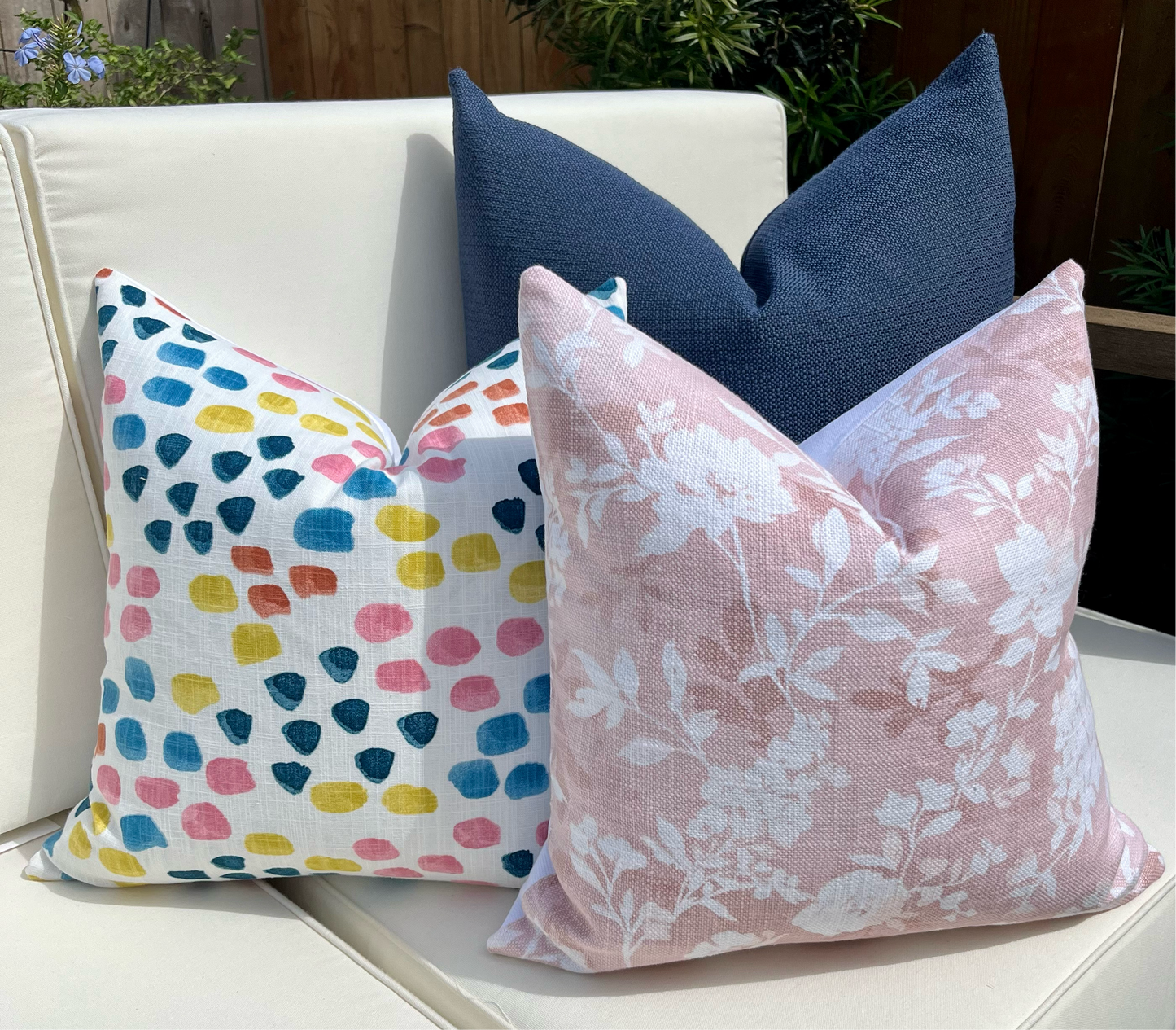 Maisy Multicolored Brushstrokes Dots Throw Pillow Cover
