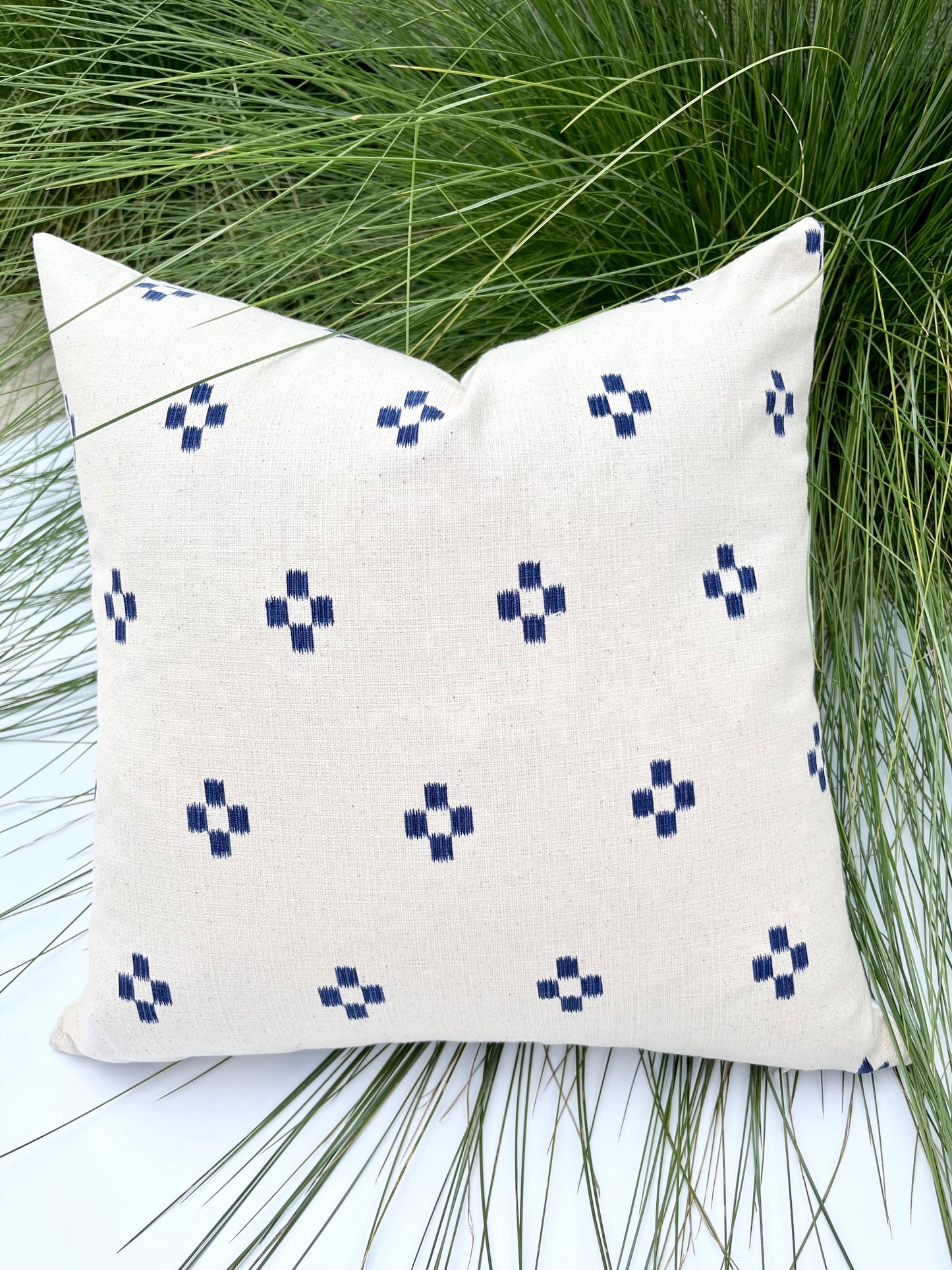 Alise Blue and Cream Dot Pillow Cover