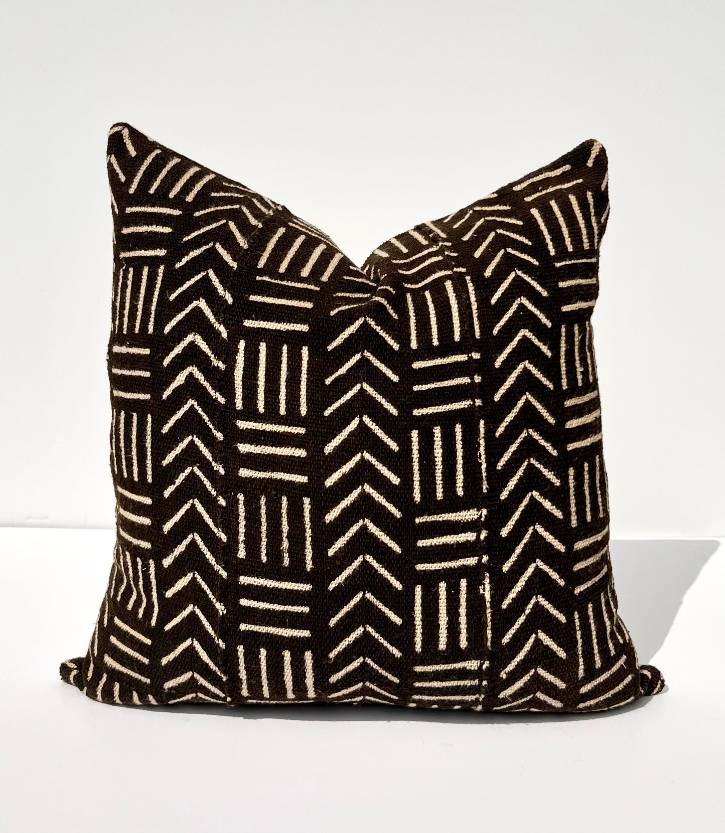 Mila Black and White Mudcloth Pillow Cover, Mali Geometric Print