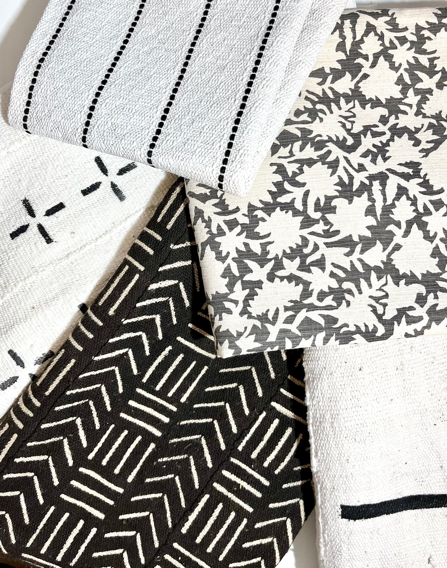 Nantucket Dark Gray / Charcoal Floral Block Print Pillow Cover