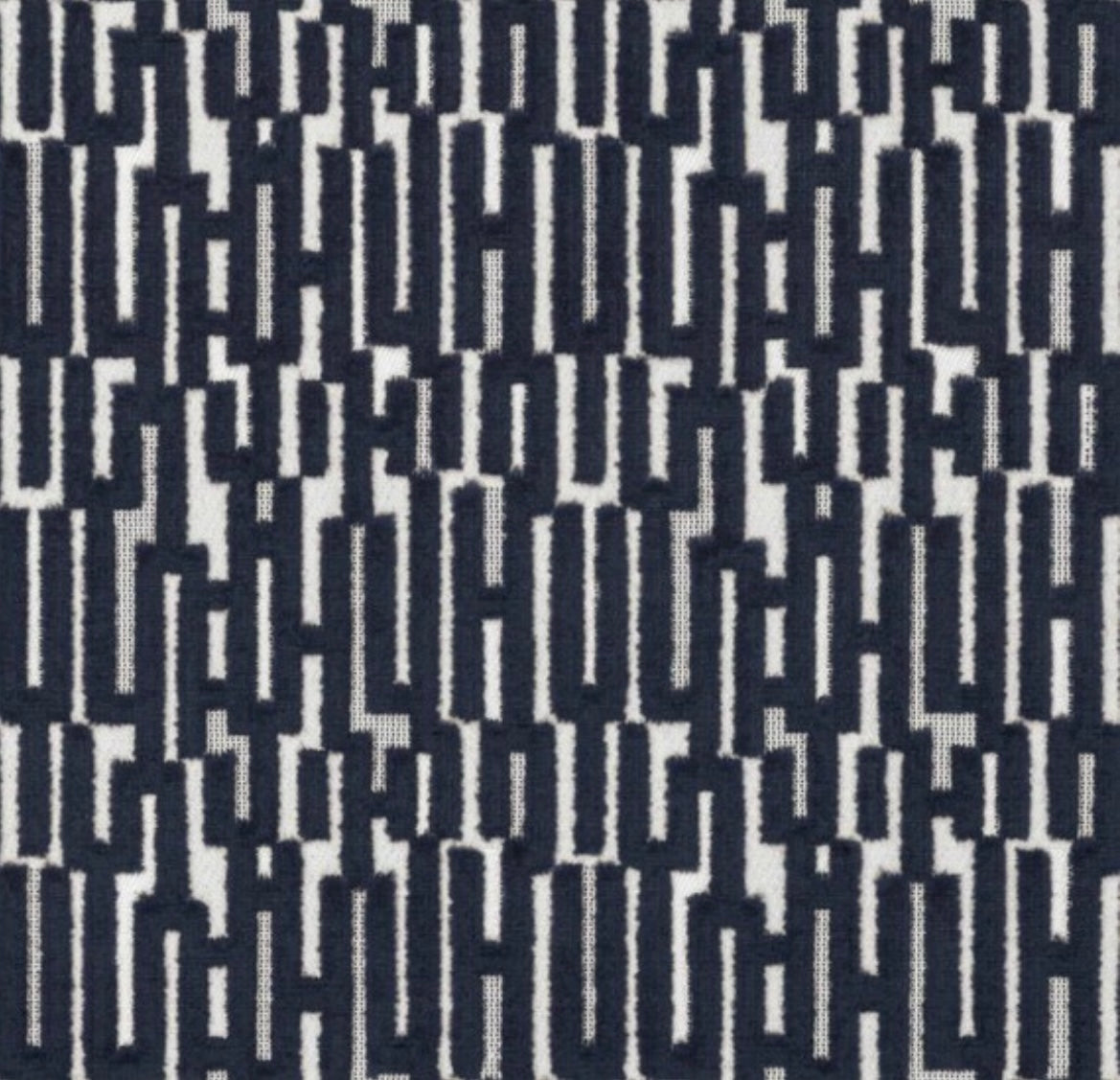 Emery Navy Blue Geometric Velvet Pillow Cover