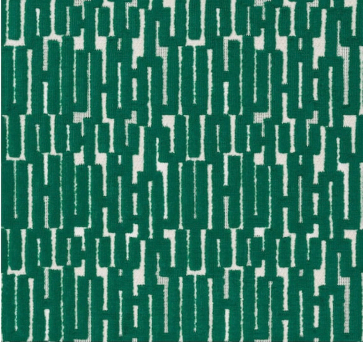 Emery Emerald Green Geometric Velvet Pillow Cover