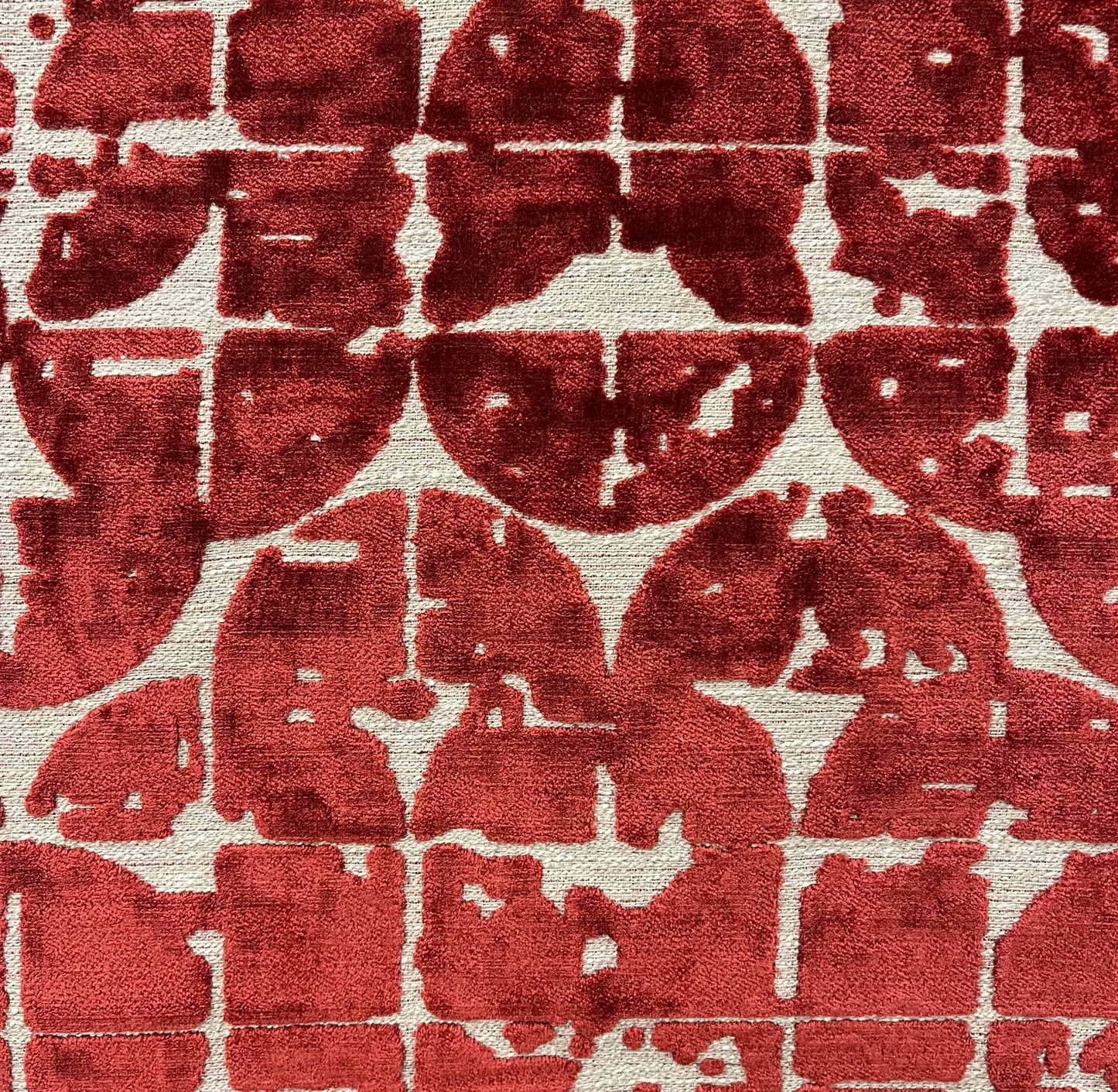 Luna Sienna Red Abstract Velvet Pillow Cover