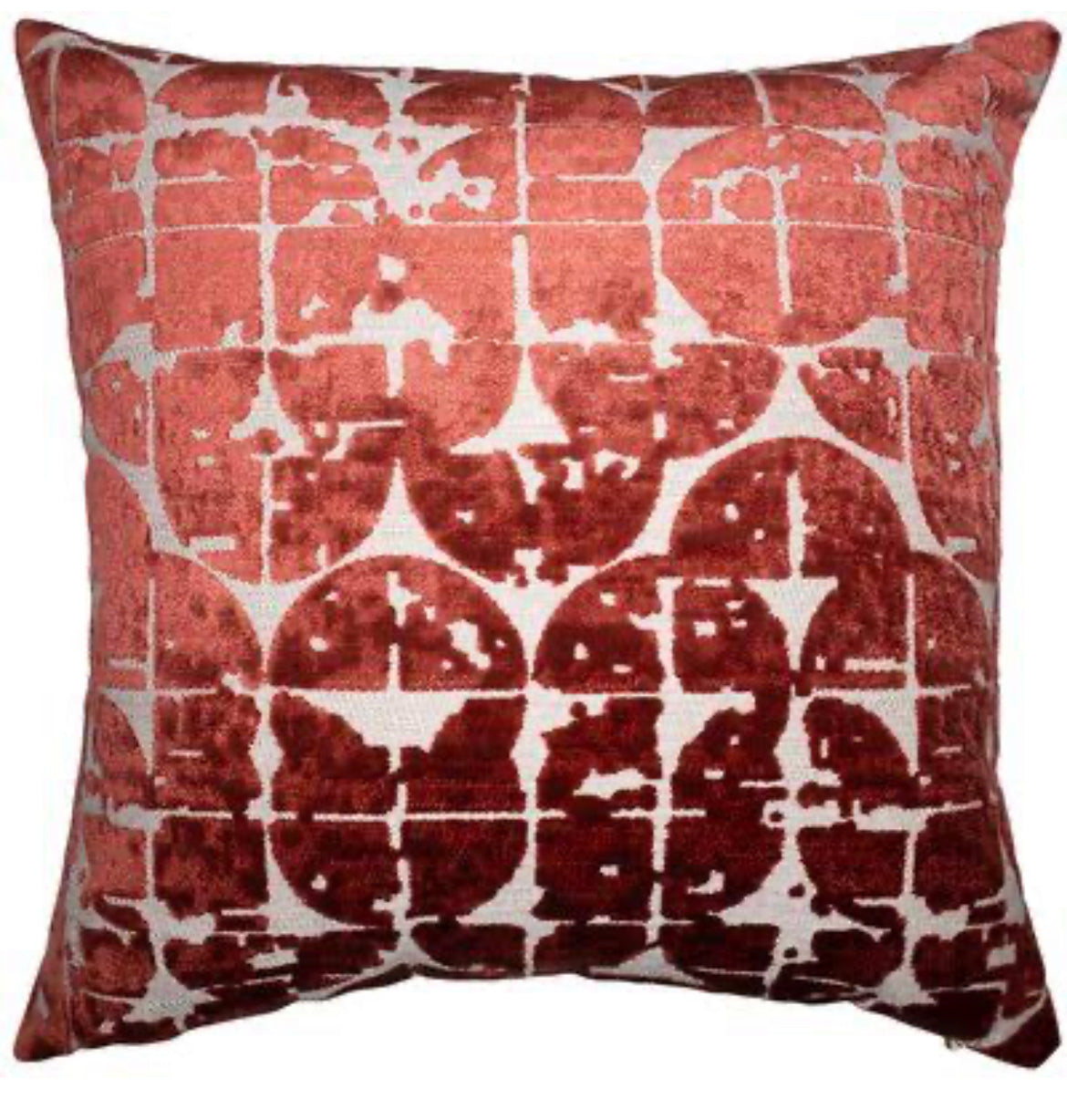 Luna Sienna Red Abstract Velvet Pillow Cover