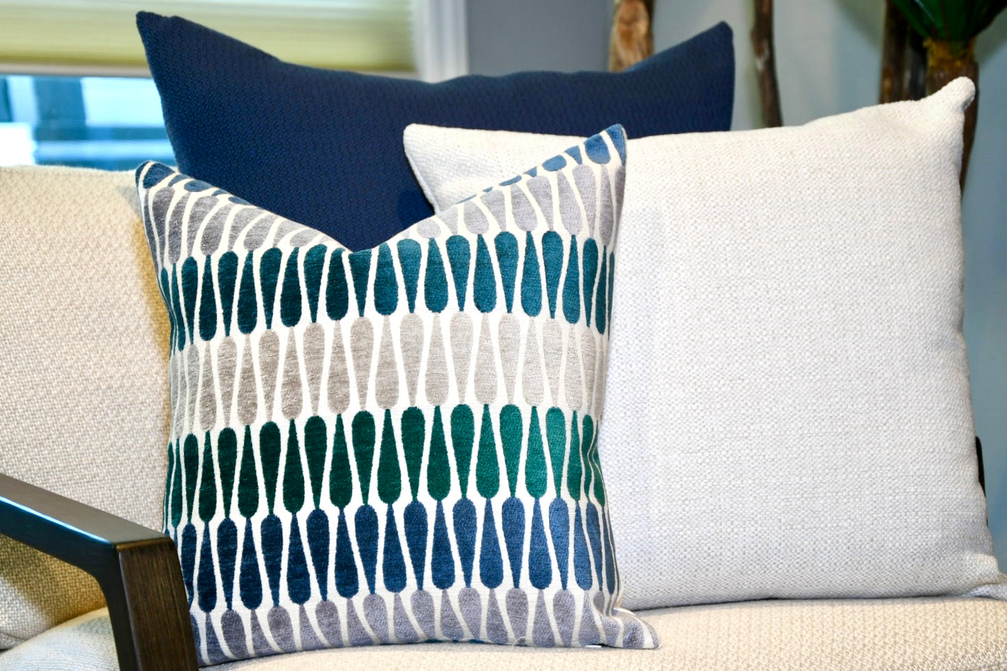 Tamson White Textured Woven Pillow Cover