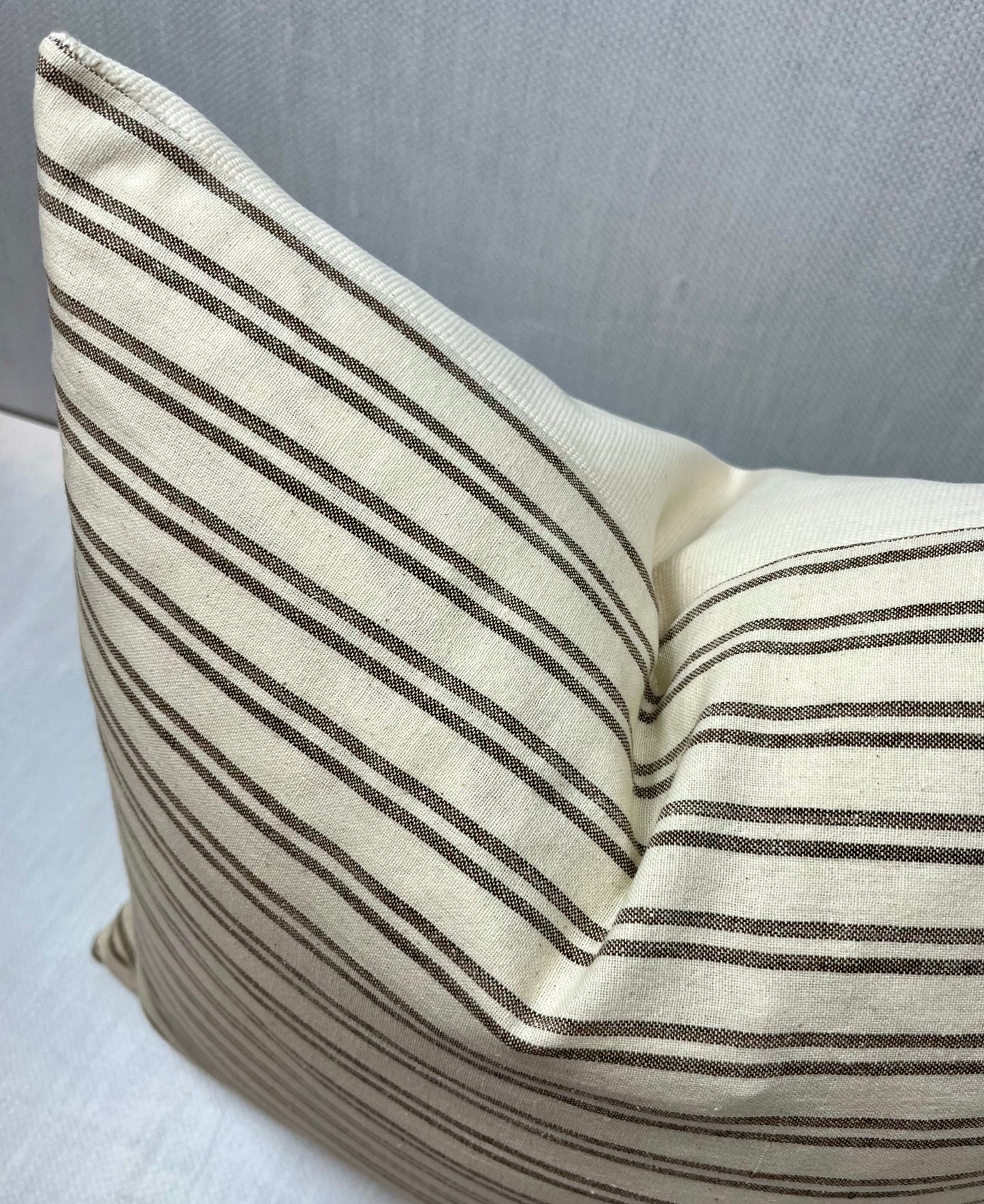 Sydney Brown and Cream Stripe Pillow Cover