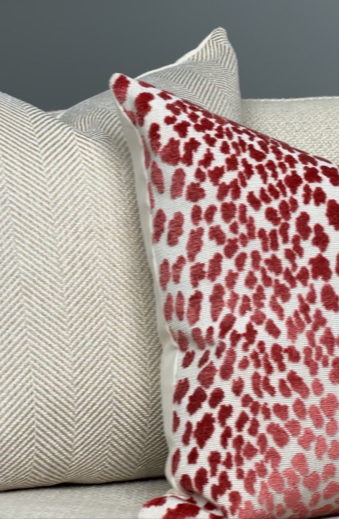 Cora Natural Ecru Herringbone Chevron Pillow Cover