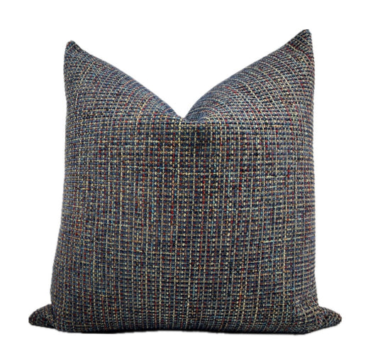 Skylar Multicolor Tweed Chenille Woven Pillow Cover