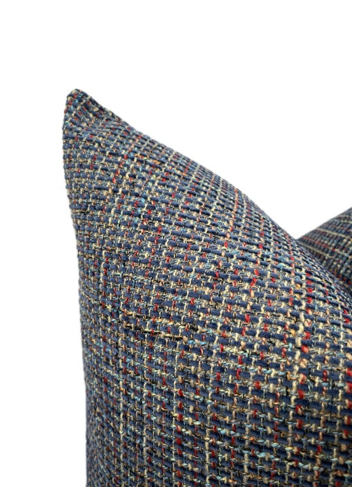 Skylar Multicolor Tweed Chenille Woven Pillow Cover