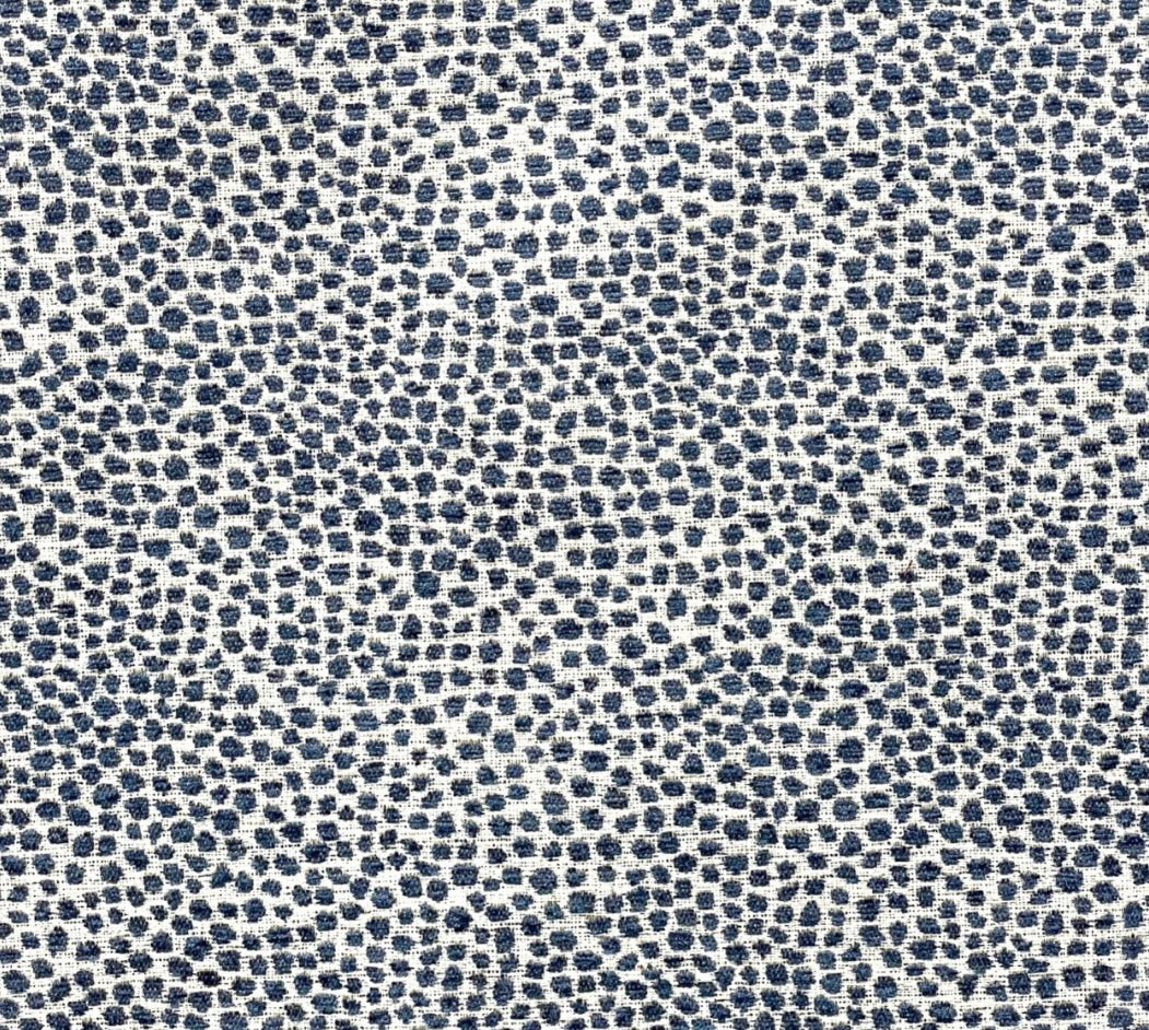 Zoey Blue Dots Woven Chenille Pillow Cover