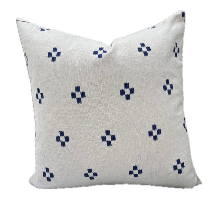 Alise Blue and Cream Dot Pillow Cover