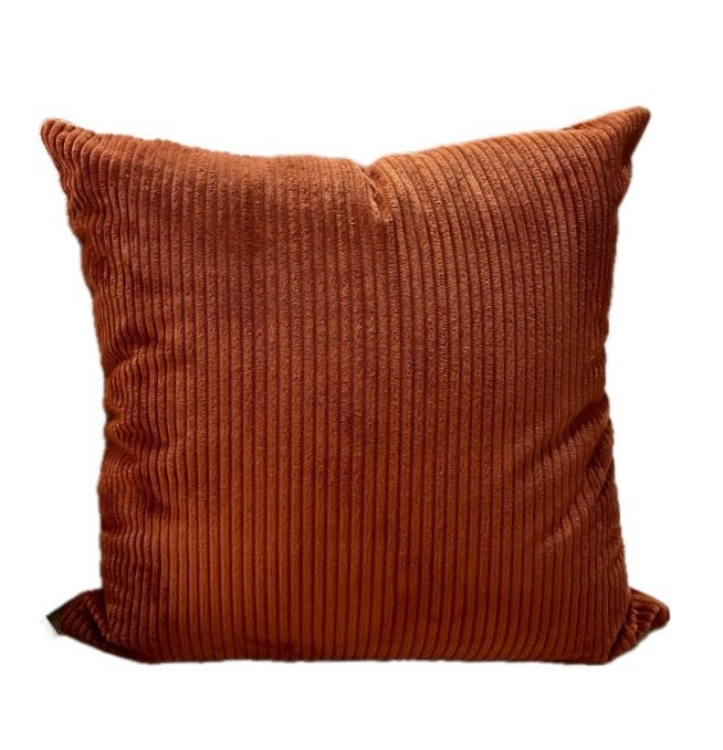 Aubrey Corded Russet Velvet Pillow Cover
