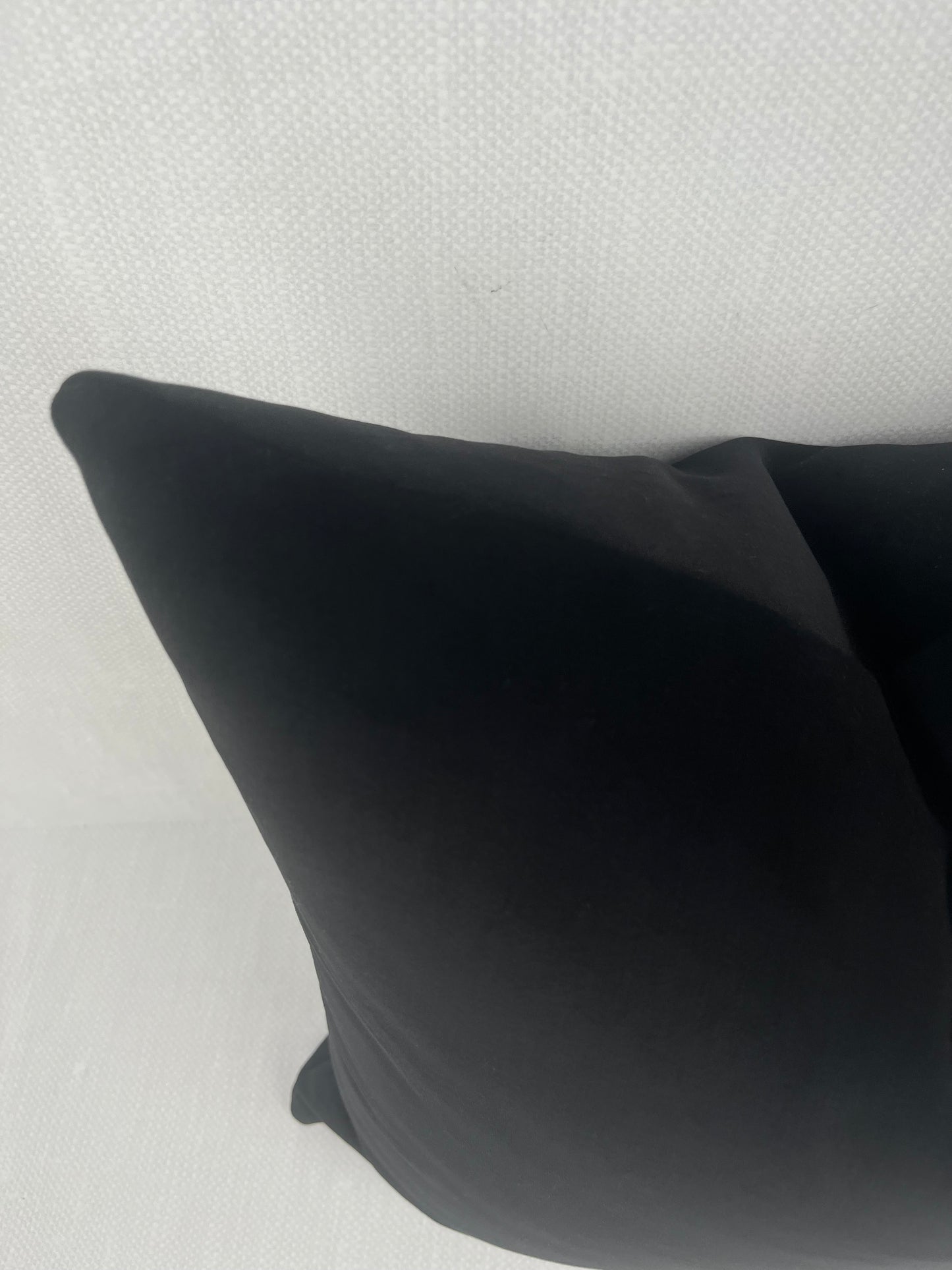 Cole Black Velvet Pillow Cover: Solid Black Decorative Accent