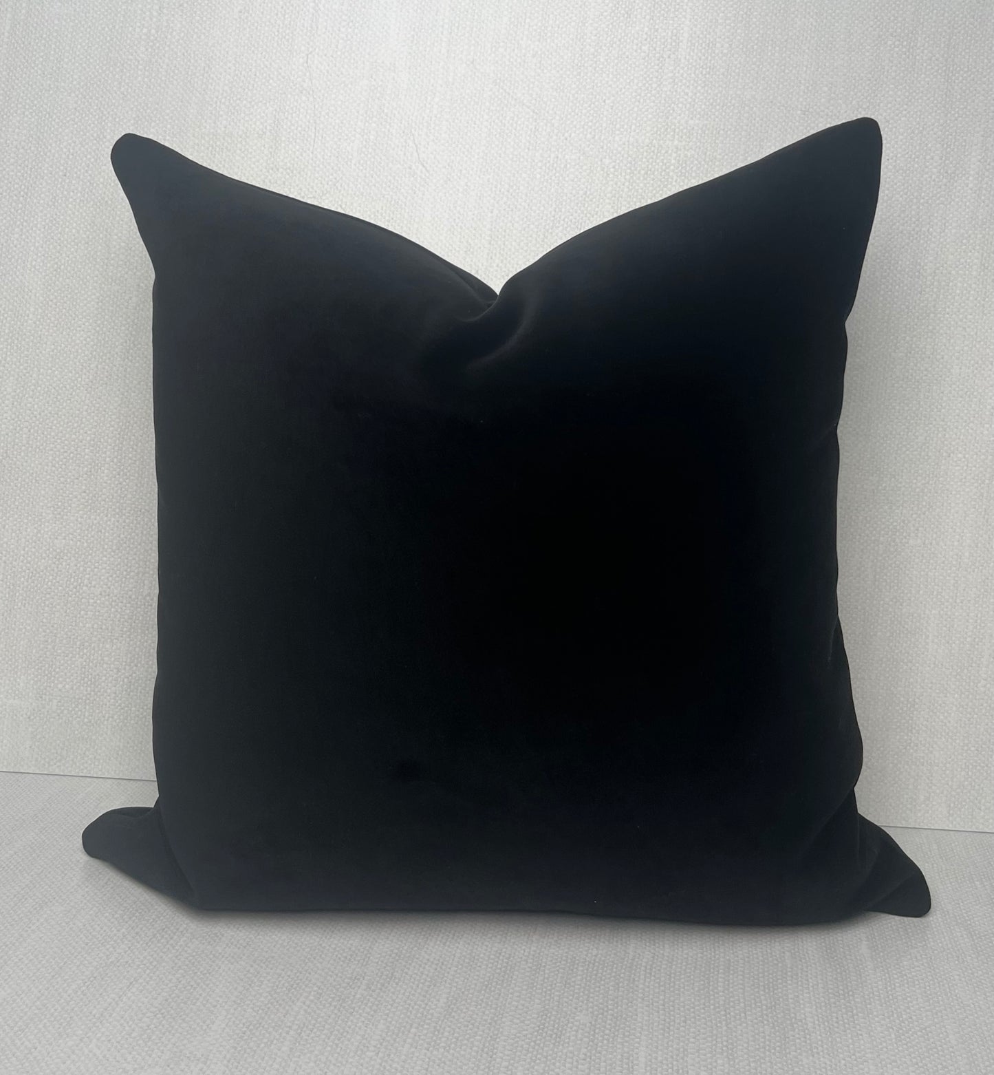 Cole Black Velvet Pillow Cover: Solid Black Decorative Accent