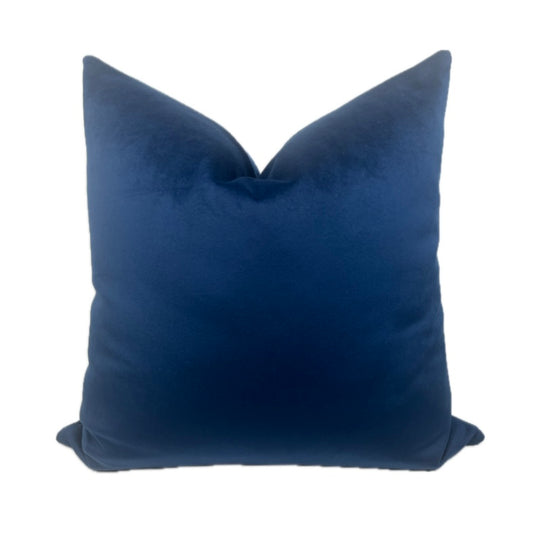 Mavi Navy Blue Velvet Decorative Pillow Cover