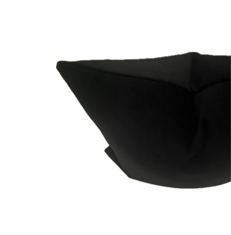 Cole Black Velvet Pillow Cover: Solid Black Decorative Accent