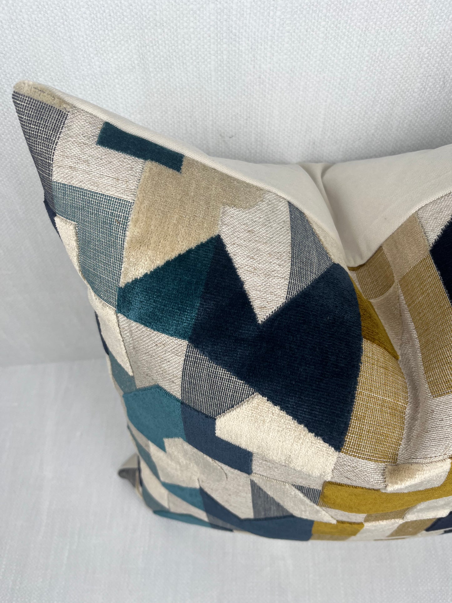 Carson Geometric Velvet Pillow Cover