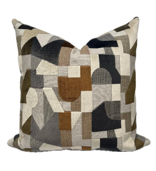 Carson Geometric Velvet Pillow Cover
