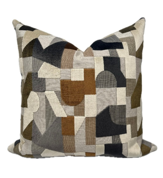 Carson Geometric Velvet Pillow Cover